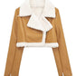 Collared Neck Long Sleeve Plush Cropped Jacket