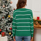 Sequin Santa Striped Sweater