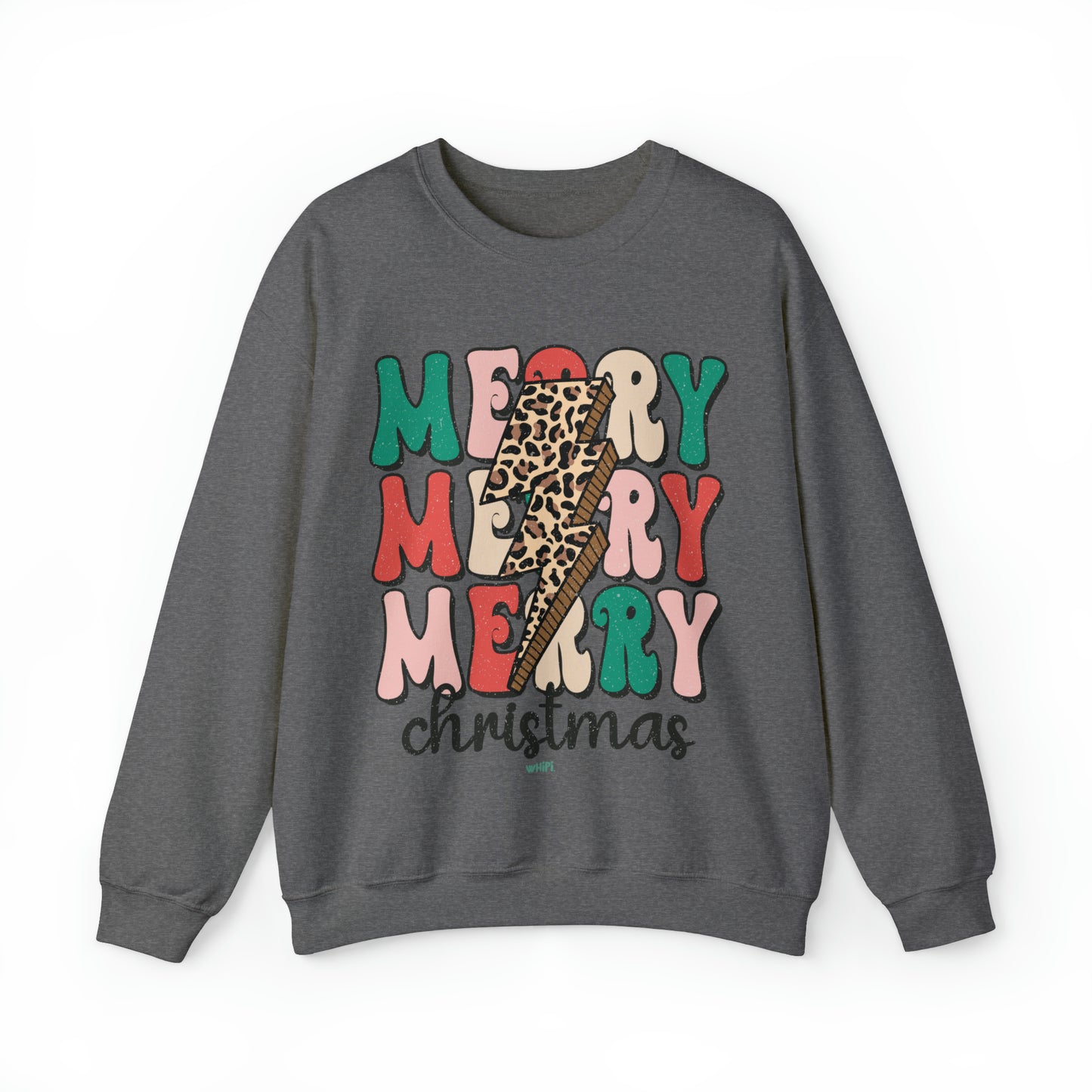 Merry Leopard Christmas Crewneck Sweatshirt