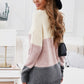 Color Block Dropped Shoulder Sweater