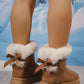 Faux Fur Suede Round Toe Boots