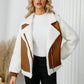 Pocketed Sherpa Zip Up Long Sleeve Jacket