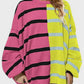 Striped Round Neck Long Sleeve Sweater