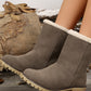 Thermal Fuzzy Block Heel Boots