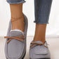 Bow Round Toe Flat Slip-Ons