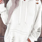 Distressed Drawstring Long Sleeve Hoodie