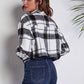 Plaid Button Front Jacket with Pockets