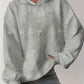 Plus Size Star Texture Long Sleeve Drawstring Hoodie