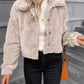 Button Up Long Sleeve Fuzzy Outerwear