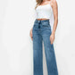 bytos Full Size High Rise Wide Leg Jeans with Pockets