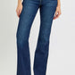 RISEN Full Size High Rise Flare Jeans with Pockets