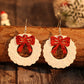 Leather Sequin Wreath Earrings