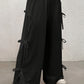 Plus Size Bow Elastic Waist Wide Leg Pants