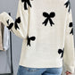 Black & White Bow Long Sleeve Sweater