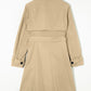 Collared Neck Tie Waist Buttoned Long Sleeve Trench Coat