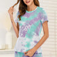 Tie-Dye Round Neck Short Sleeve Top and Shorts Lounge Set