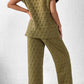 Short Sleeve Top and Pocketed Pants Lounge Set