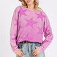 SAGE + FIG Mineral Wash Star Pattern T-Shirt