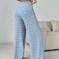 Tied Striped Wide Leg Pants