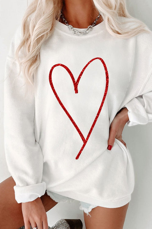 Glitter Heart Sweatshirt—All Heart—Valentine's Day Collection