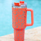 White Leopard Spotted 304 Stainless Double Insulated Cup 40oz