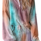 Sky Blue Tie Dye Knit Lounge Set