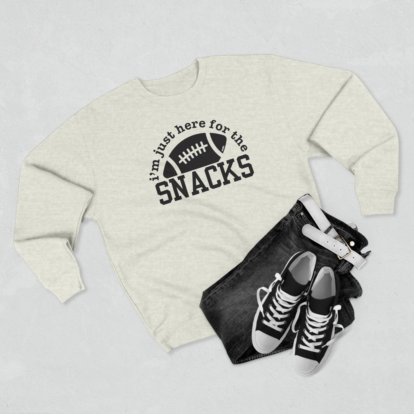 Here for the Snacks Crewneck Sweatshirt