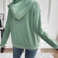 Drawstring Long Sleeve Hoodie with Kangaroo Pocket