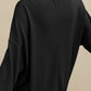 Side Slit Round Neck Long Sleeve Sweatshirt