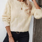 Round Neck Dropped Shoulder Sweater