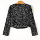 Sequin Open Front Long Sleeve Jacket