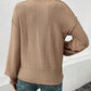 Perfee Exposed Seam Round Neck Sweater