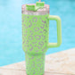 White Leopard Spotted 304 Stainless Double Insulated Cup 40oz