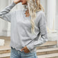 Perfee Wavy Hem Long Sleeve Pullover