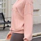 Half Zip Drop Shoulder Long Sleeve Sweatshirt