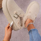 Thermal Fuzzy Buckle Platform Slippers