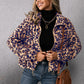 Ivy Lane Drawstring Leopard Zip Up Jacket