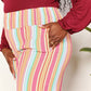 Double Take Striped Smocked Waist Pants with Pockets