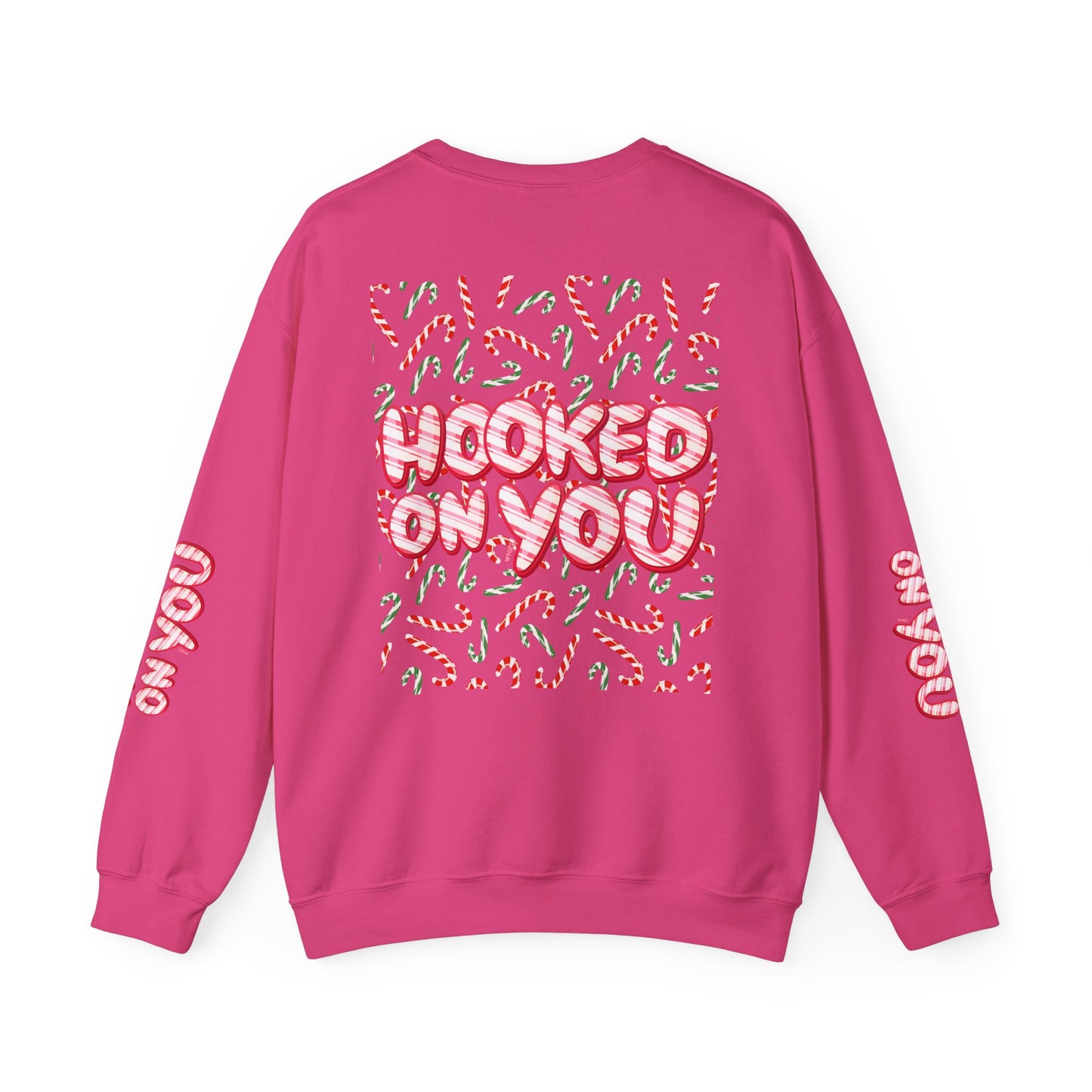 Hooked On You Crewneck Sweatshirt – Candy Cane Bubble Letters Edition