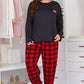 Plus Size Heart and Plaid Lounge Set