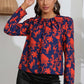 Floral Long Puff Sleeve Blouse