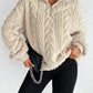 Fuzzy Quarter Zip Long Sleeve Sweatshirt