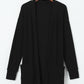 Pocketed Open Front Long Sleeve Cardigan