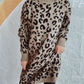 Leopard Round Neck Long Sleeve Sweater