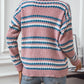 Striped Round Neck Long Sleeve Sweater