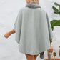 Fuzzy Trim Open Front Poncho