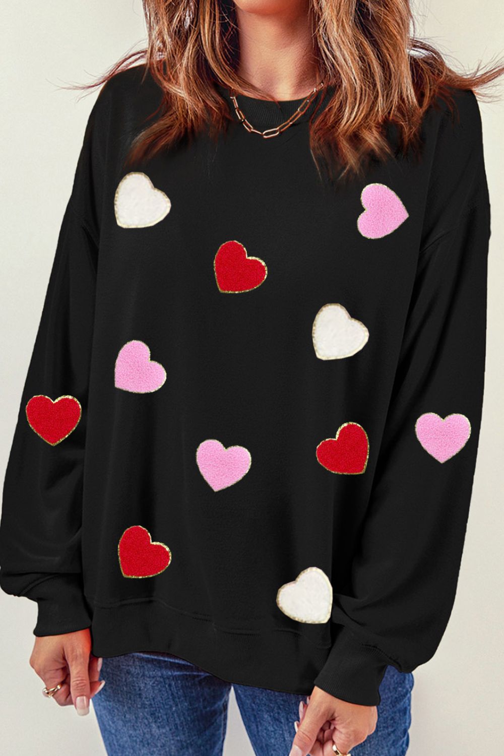 Color Block Heart Sweatshirt—All Heart—Valentine's Day Collection