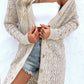 Openwork Button Down Long Sleeve Cardigan