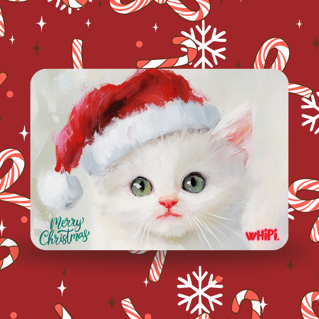 wHiPi. Gift Card—Merry Christmas Santa Cat