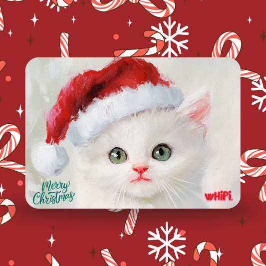 wHiPi. Gift Card—Merry Christmas Santa Cat